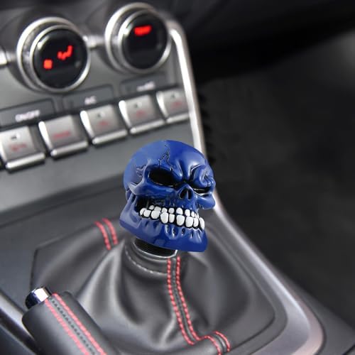 Skull Shift Knob Cars Truck Gear Shifter Stick Handle SUV Blue - Image 2