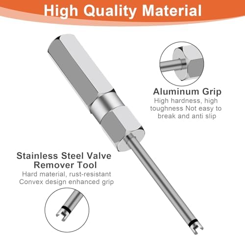 Linkstyle 2pcs Valve Core Removal Tool Set, Screwdriver Tire Valve Stem Core - Image 2