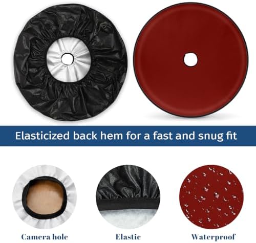 Spare Tire Cover with Backup Camera Hole Fit - Image 3