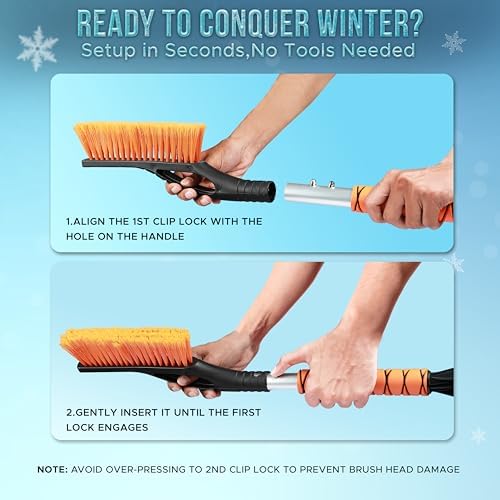 EcoNour 27" Ice Scraper for Car Windshield and Car Snow Brush - Image 6