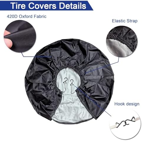Tire Covers 4 Pack Fit Tire Diameters 21-23 inch - Image 4