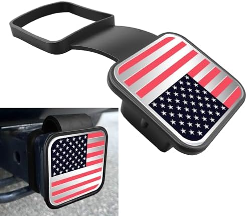 2 Inch Trailer Hitch Cover, Tow Hitch Covers, American Flag Tow Receiver Tube by Unknown