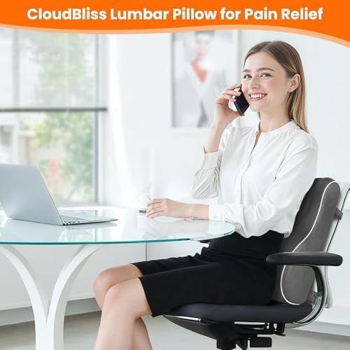 CloudBliss Lumbar Support Pillow, Memory Foam - Image 2