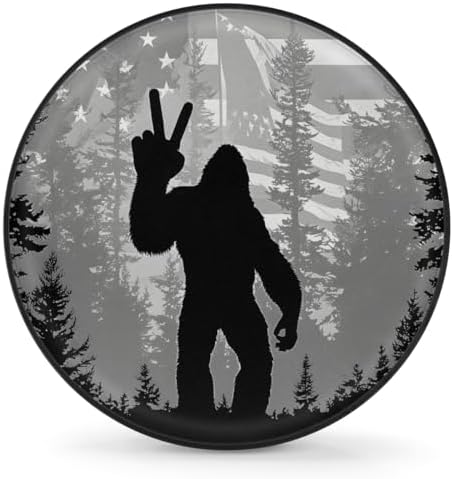Spare Tire Cover Bigfoot American Flag Wheel Covers Protectors Waterproof by cfpolar