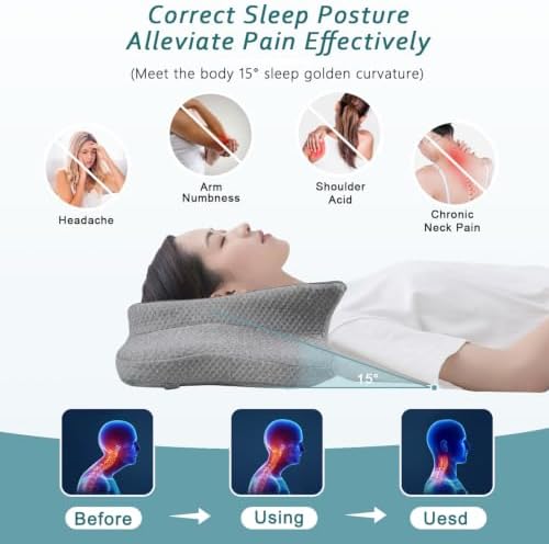 CHxxy Cervical Neck Pillow for Pain Relief Sleeping, Memory Foam Pillows - Image 5