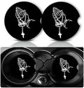 2Pack Cross Praying Hands Car Cup Holder Coaster Neoprene Car Coasters by YGQZYYQ