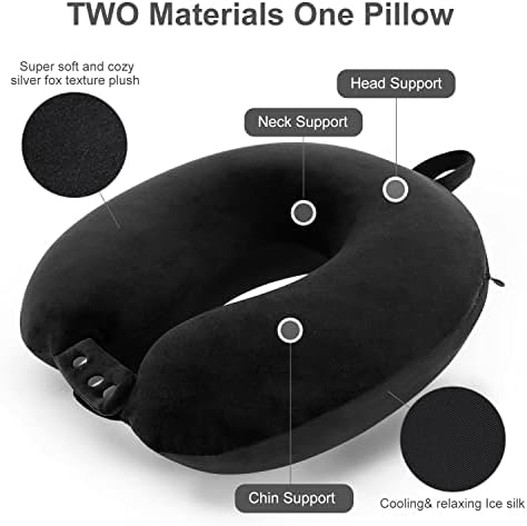 TALLGO Travel Pillow, Best Memory Foam Neck Pillow Head Support Soft Pillow - Image 2