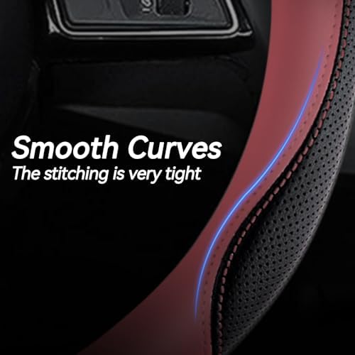 Car Steering Wheel Cover, Non-Slip Leather Protector - Image 4