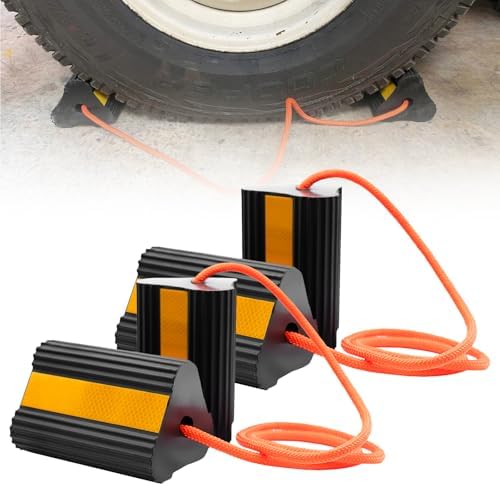 4 Pack Rubber Wheel Chocks for RV Trailer by Tlaleikejia
