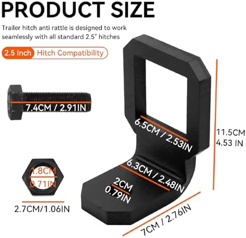 Heavy Duty 2.5 Inch Trailer Hitch Stabilizer - Image 4