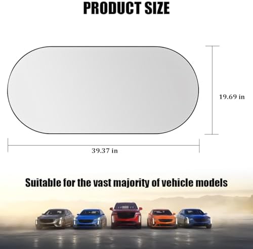 Car Back Window Sunshade with Suction Cup, 39.37x19.69 in Universal - Image 2