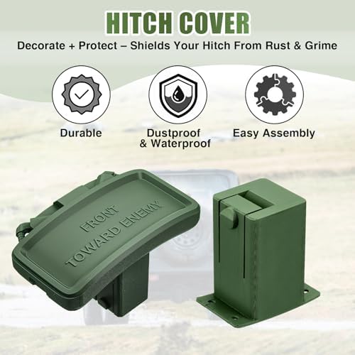 Timtin Funny Tow Hitch Cover for Tactical 2 Inch Receivers 3D Print Funny Front - Image 3