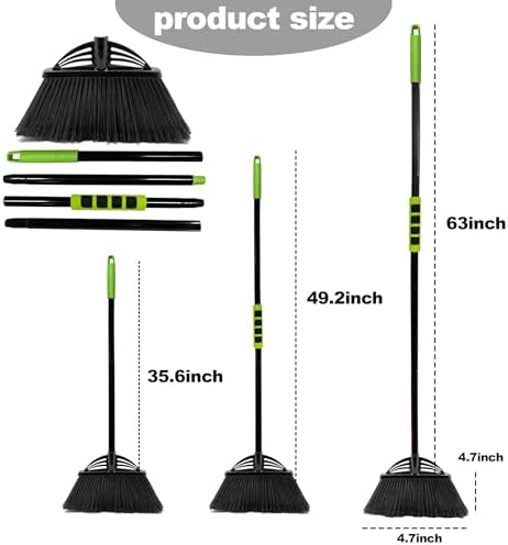 Four-Section Rod Long-Handled Broom, Heavy-Duty Broom, Angle Broom - Image 4
