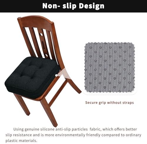 GOFORIT Tufted Shredded Memory Foam Chair Pads，Kitchen Chair Cushions - Image 5