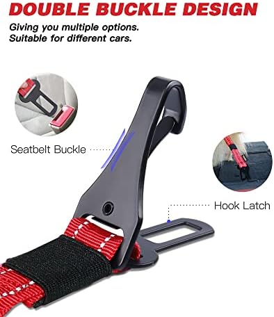 AUBELL Dog Seat Belt for Car, Updated 3-in-1 Bungee Dog Car Harness - Image 3