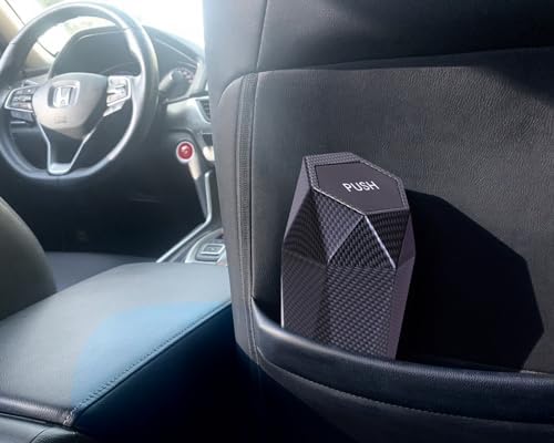 Ginsco Car Trash Can with Lid, Cup Holder Garbage Can - Image 3