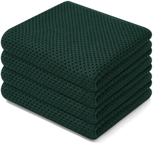Homaxy 100% Cotton Waffle Weave Kitchen Dish Towels 4-Pack by Homaxy