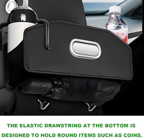 Backseat Seat Car Organizer, Tissue Box & Hooks, Adjustable Vehicle Seat - Image 5