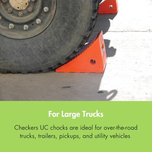 Checkers Roped Pair of Large Wheel Chocks - Image 2