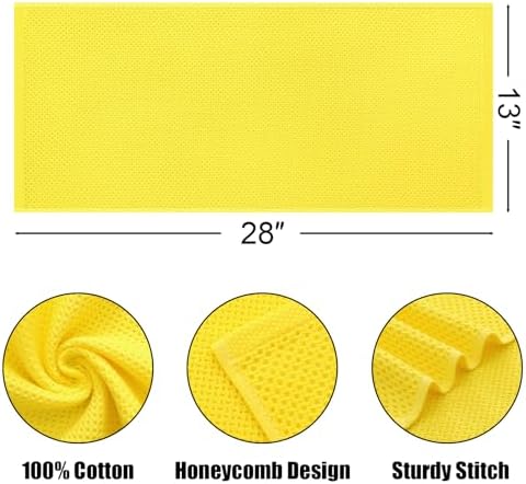 Kitinjoy 100% Cotton Waffle 4-Pack Kitchen Towels - Image 2