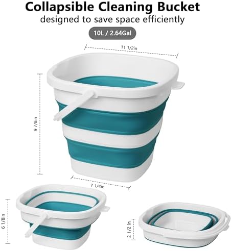 Collapsible Bucket, 2.6 Gallon 10L Mop Bucket - Image 2