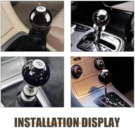 leechio Shift Knob Manual Gear, 8 Ball Billiard Round Smooth and Easy to Grip - Image 6