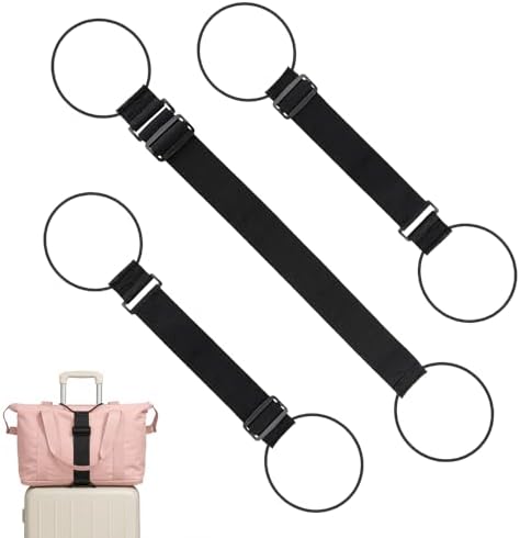 3PCS Elastic Luggage Straps for Suitcases, Strong Adjustable Luggage Connector by JoyLine