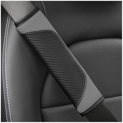 Osilly 2PCS Carbon Fiber Leather Seat Belt Shoulder Pads by Osilly