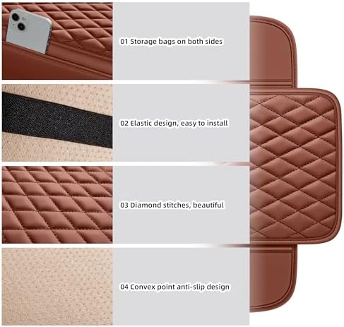 Leather Waterproof Car Armrest Console Pad - Image 6