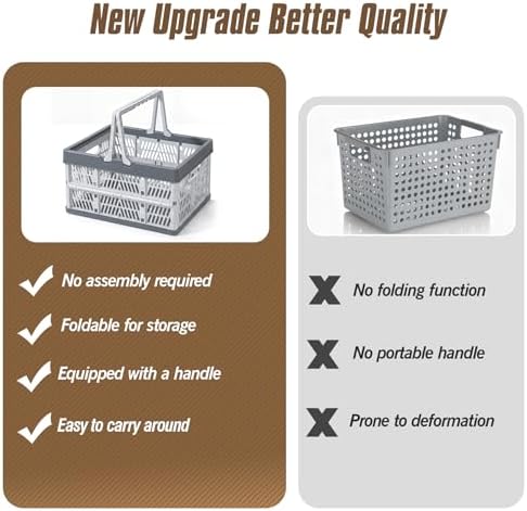 2-Pack Large Foldable Storage Crates, 33.7L PP Collapsible Bins Blue - Image 7