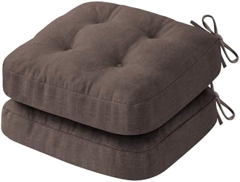 IASEAHK Memory Foam Dining Chair Cushions, 16.5"x16.5"x3.5" by IASEAHK