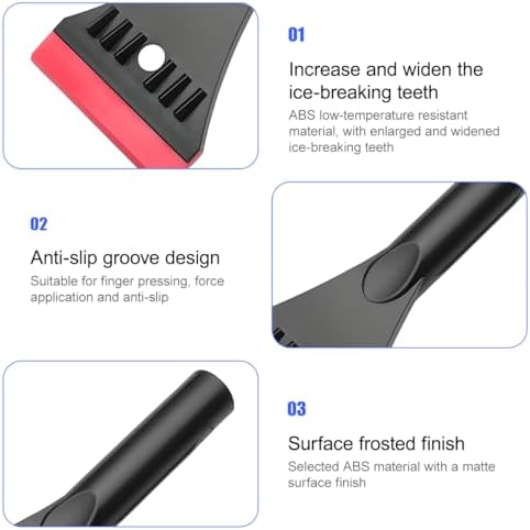 Car Windshield Ice Scraper, Vehicle Window Snow Sweeper to Remove Ice, - Image 3