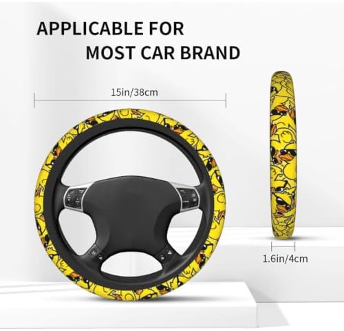 Duck Print Steering Wheel Cover Neoprene Car Steering Wheel Protector Covers - Image 3