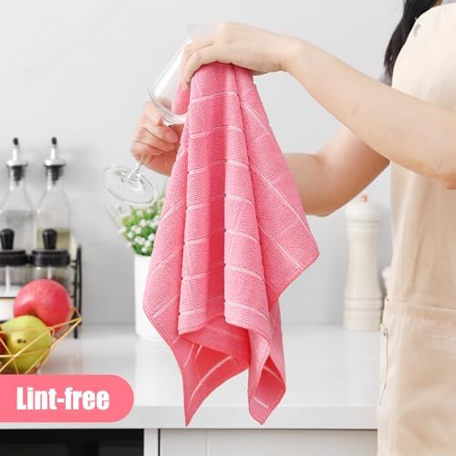 Homaxy Microfiber Kitchen Towels and Dishcloths Sets, 16 Pack - Image 4