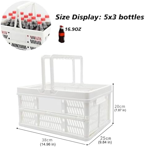 Plastic crates for storage, plastic baskets for organizing, 14.96x9.84x7.87" - Image 3