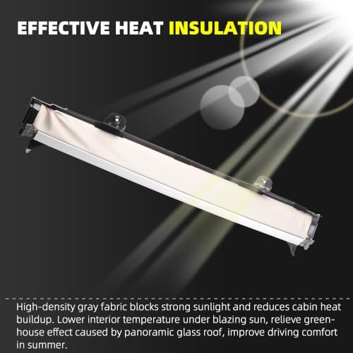 Dasbecan Beige Panoramic Sunroof Sun Shade Compatible - Image 2