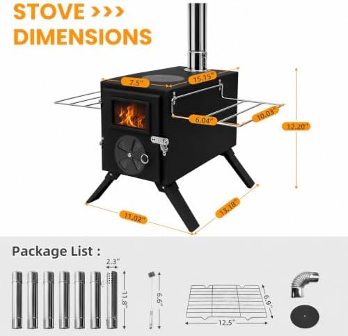 Wood Burning Stove, Portable Camping Stove - Image 6