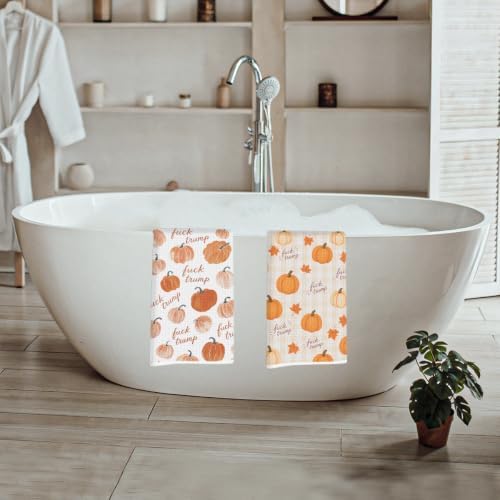 Fall Pumpkin Trump Decor Kitchen Towels Gifts - Image 5