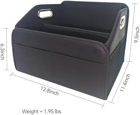 Car Trunk Organizers Small PU Leather，Car Basket - Image 2