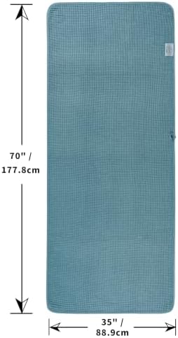 POLYTE 430 GSM Poly Blend Microfiber Waffle Bath Sheet XL Set, 35x70 in - Image 2