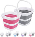 2 Pack Collapsible Buckets 5L 1.3Gallon Small Cleaning Bucket by Craftend