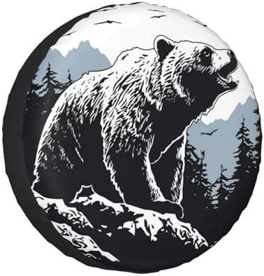 Bear and Mountain Spare Tire Cover Wheel Protectors by Ovitssrk