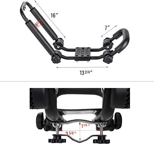 2 Pairs Fold Down J Bar Kayak Rack Designed mounts to virtually All crossbars - Image 2
