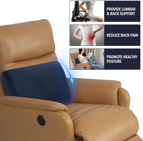 HOMBYS Lumbar Support Pillow for Recliner Chair, Memory Foam Back Support - Image 4