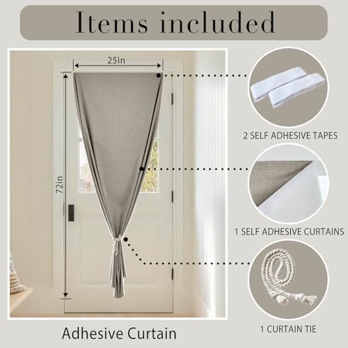 100% Blackout French Door Curtain- Privacy Thermal Insulated Door Window Curtain - Image 6