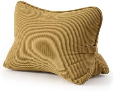 Pat. Pend. Corduroy Lumbar Support Back Pillow by Ailuteie