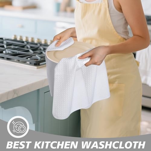 SINLAND Sublimation Blank Towels Waffle Kitchen Towel 16x24 10 Pack White - Image 5