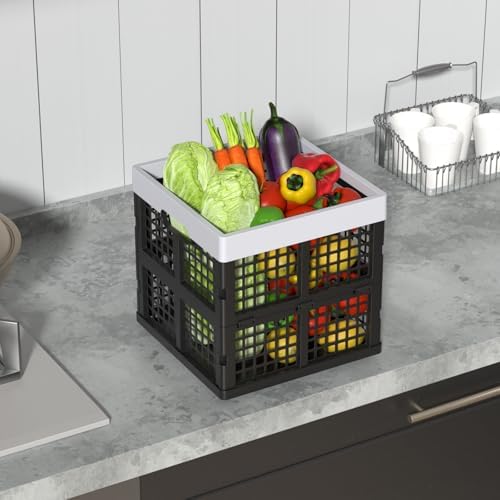 18 L Collapsible Milk Crates, Plastic Stackable Storage Crate - Image 3