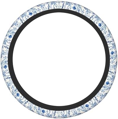 Blue Floral Steering Wheel Cover - Image 2