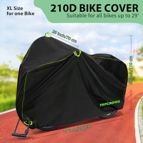 Topcrown Bike Cover Waterproof Outdoor Storage Bicycle Cover - Image 2